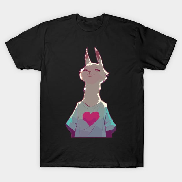 Llama in love T-Shirt by TomFrontierArt